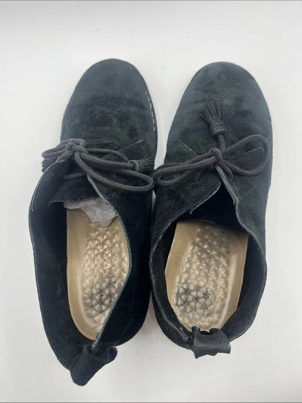 Hush Puppies Black Suede Ankle Shoes/ Boots
